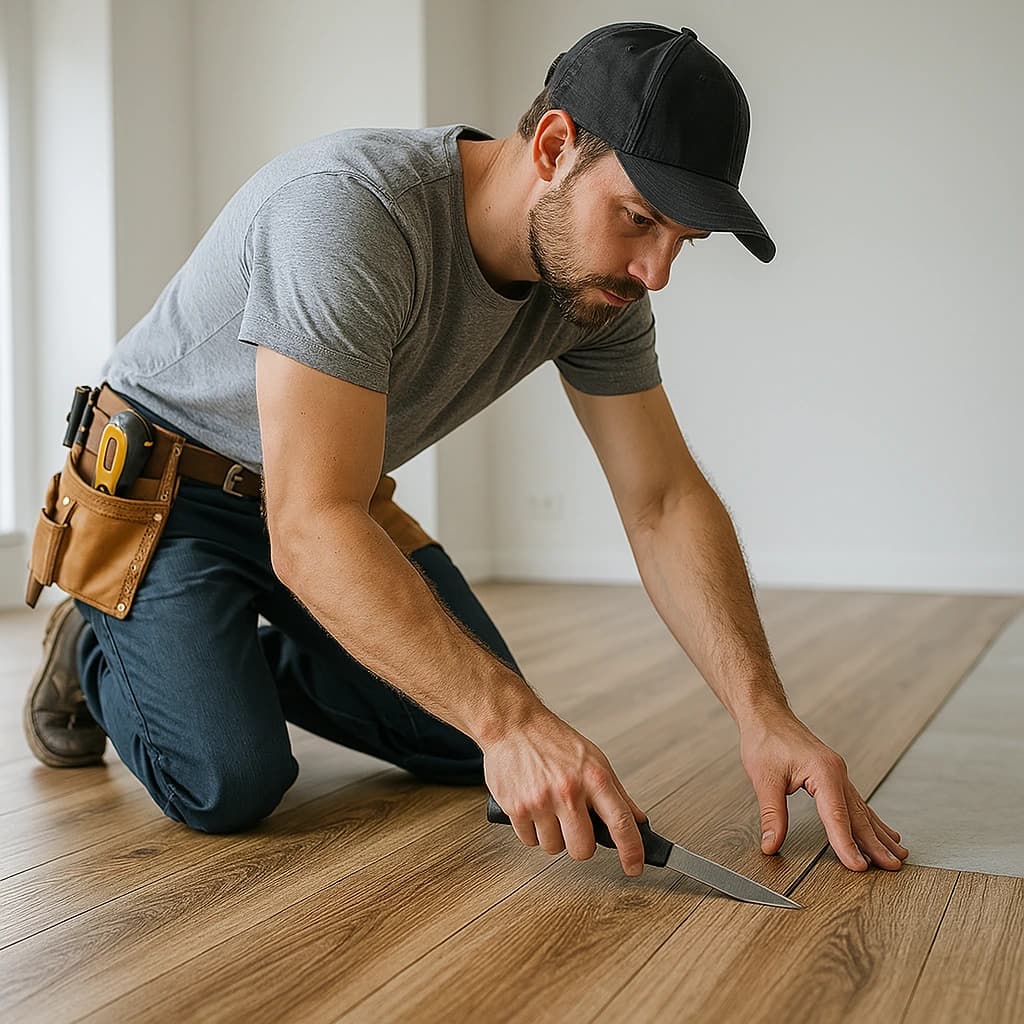 Projet : Sol vinyle imitation parquet bois (Appartement – Woippy)